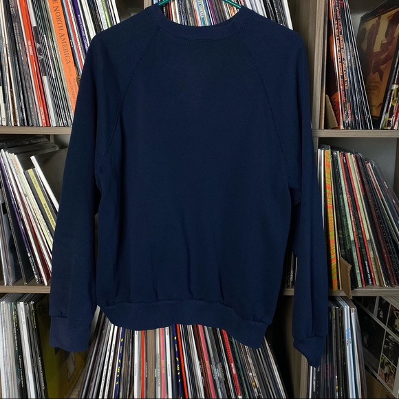 Vintage 90s Tultex Maximum Sweats Navy Sweater - Picture 1 of 3
